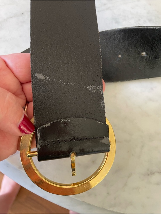 Vintage Escada Rhinestone Buckle by Avignon Black Leather Belt main image 8